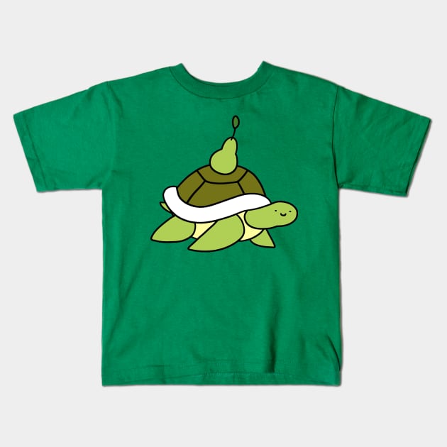 Pear Turtle Kids T-Shirt by saradaboru